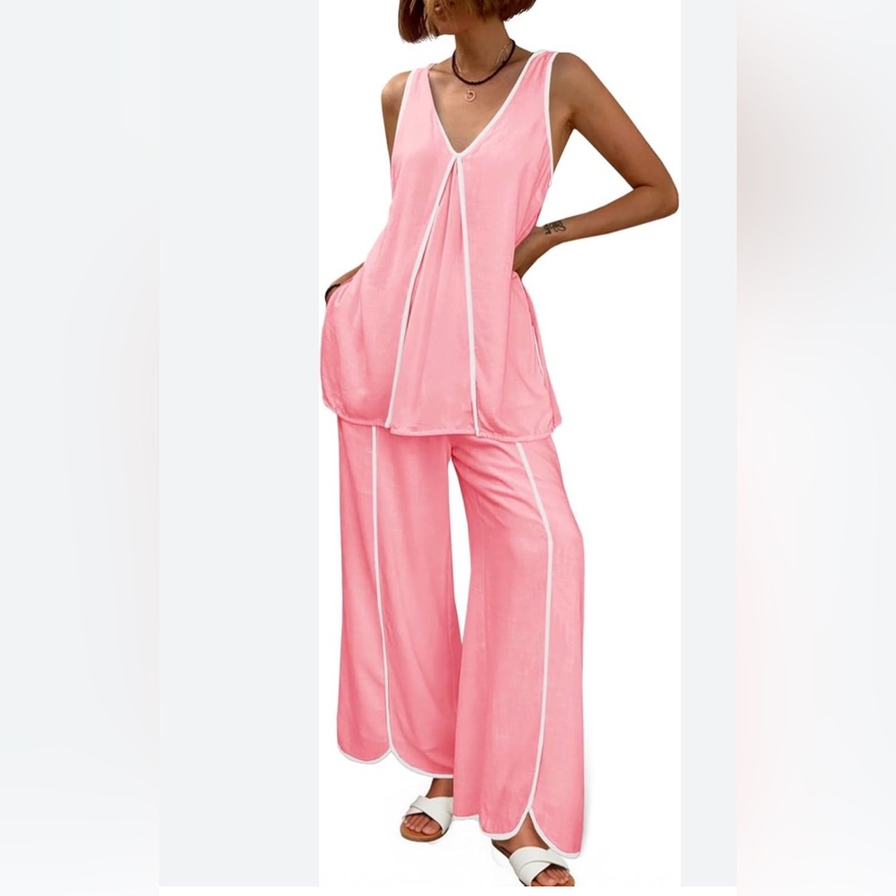 Cicy Bell Summer Pink Loungewear outfit NWT